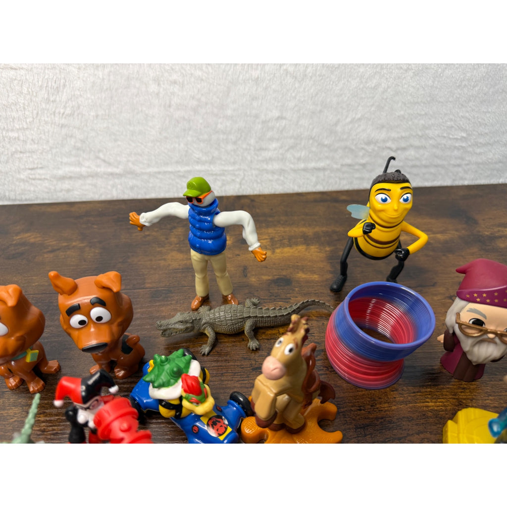 Mixed Lot Of Cartoon & Movie Character Figurines Toys And Accessories