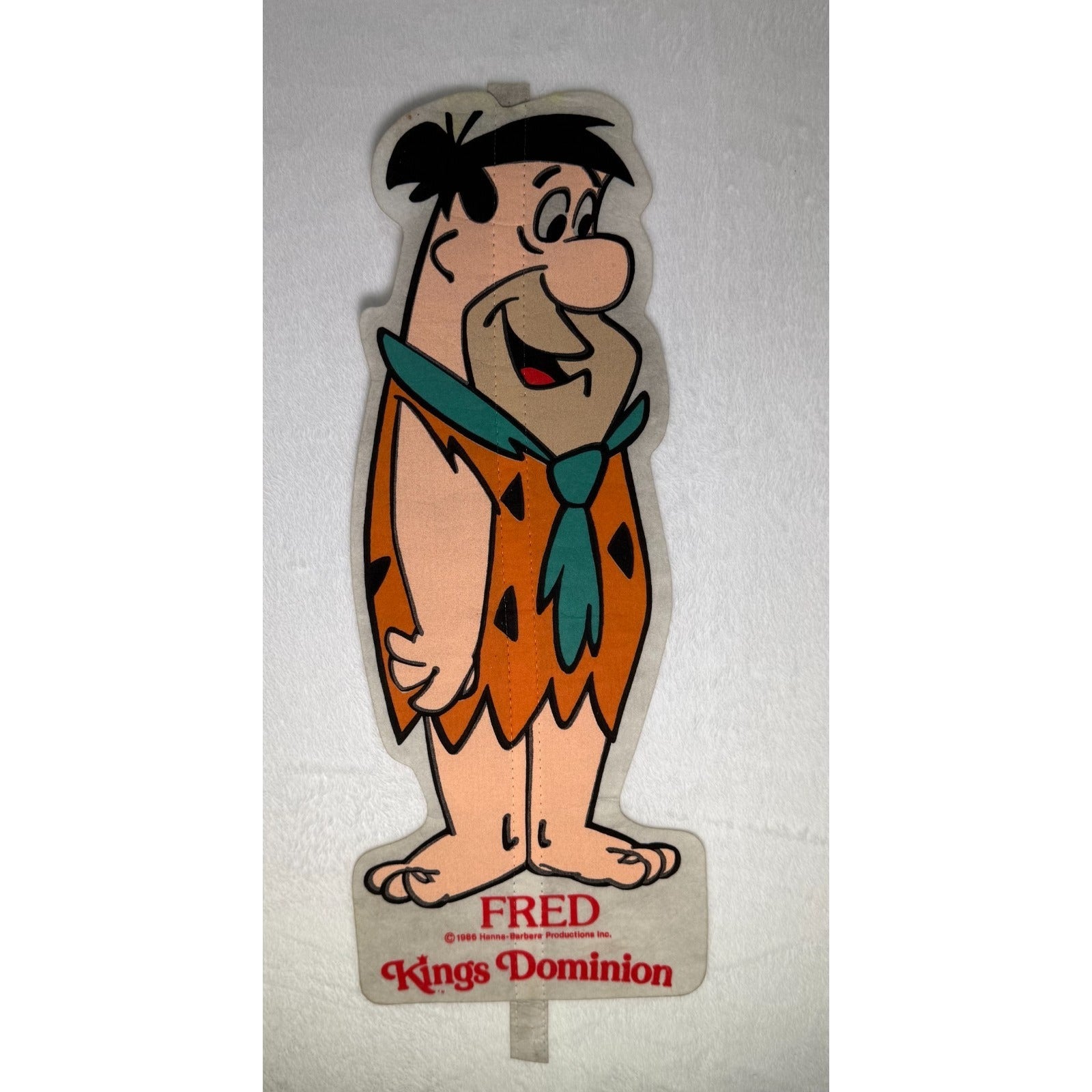Vintage 1986 Hanna-Barbera King's Dominion Fred Flinstone pennant