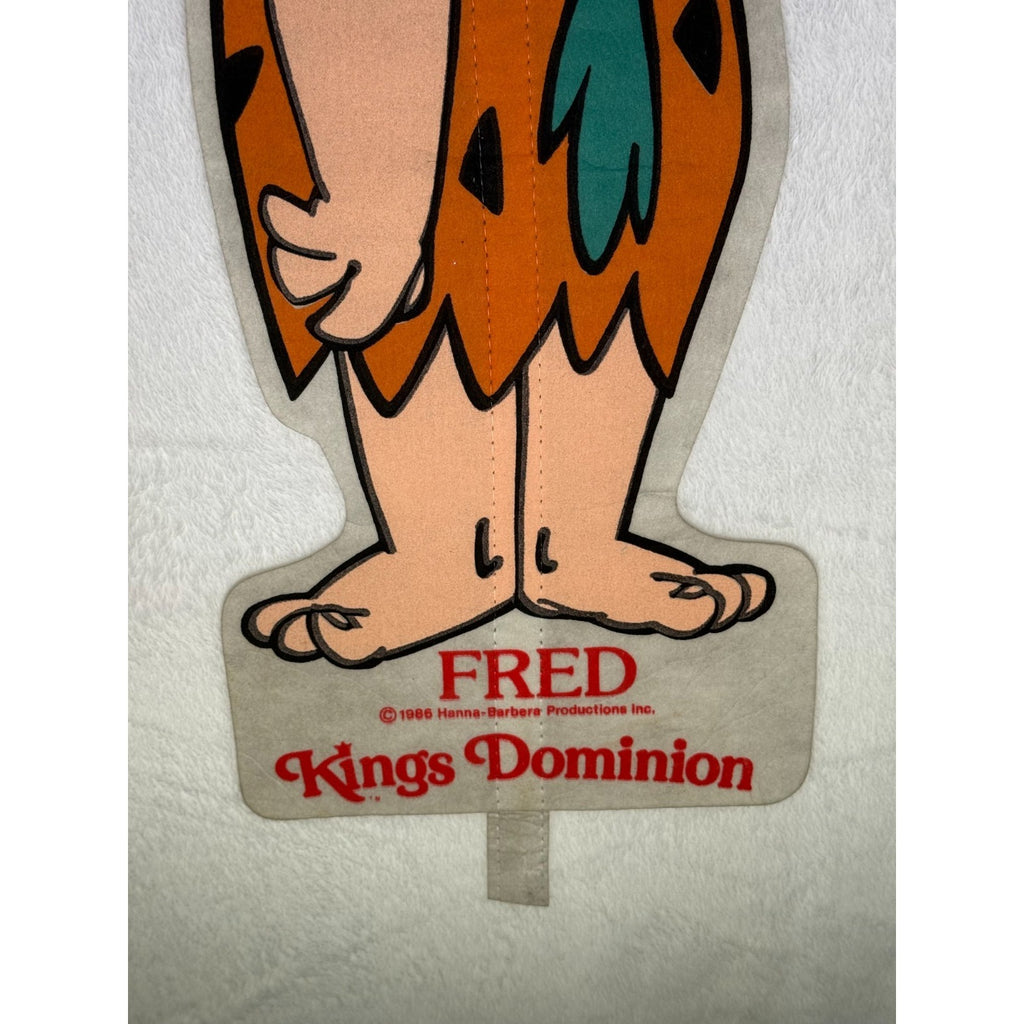 Vintage 1986 Hanna-Barbera King's Dominion Fred Flinstone pennant