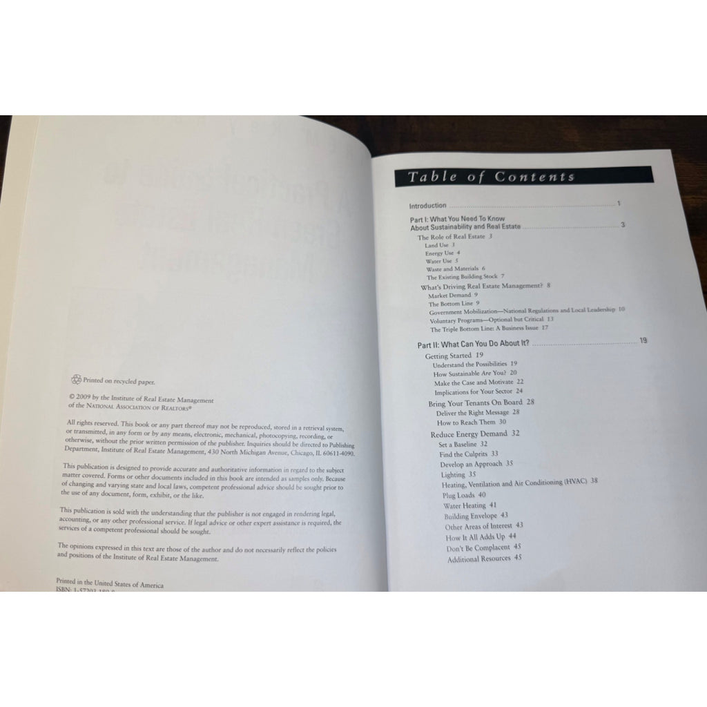 A Practical Guide To Green Real Estate Management By IREM Paperback