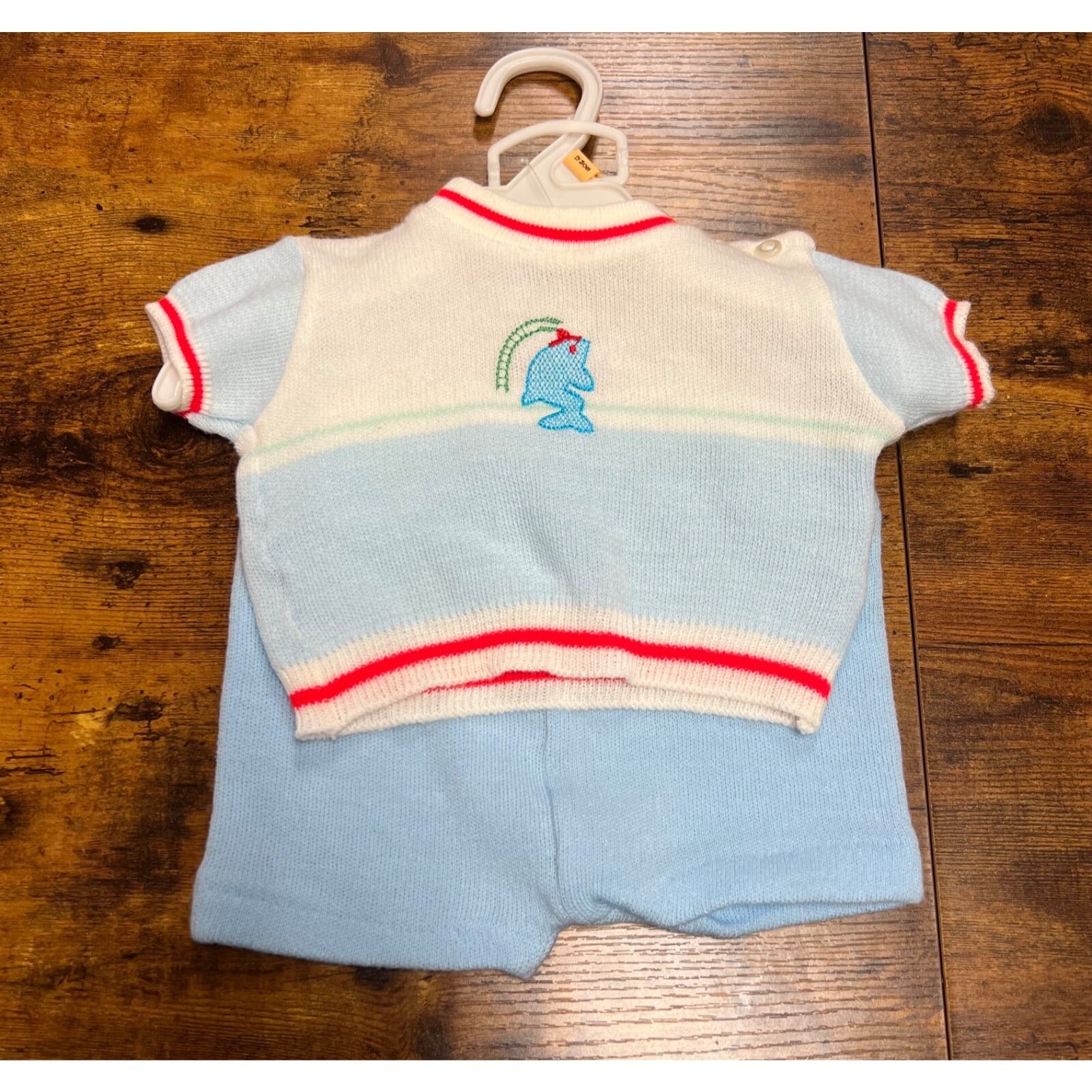Vintage Glo-Knit 2 piece sweater set size 0/5 months Made in Japan
