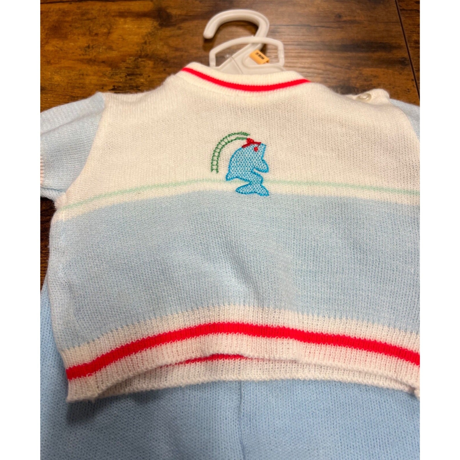 Vintage Glo-Knit 2 piece sweater set size 0/5 months Made in Japan