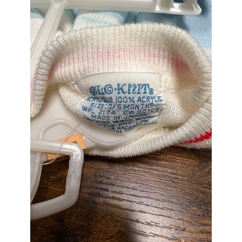 Vintage Glo-Knit 2 piece sweater set size 0/5 months Made in Japan
