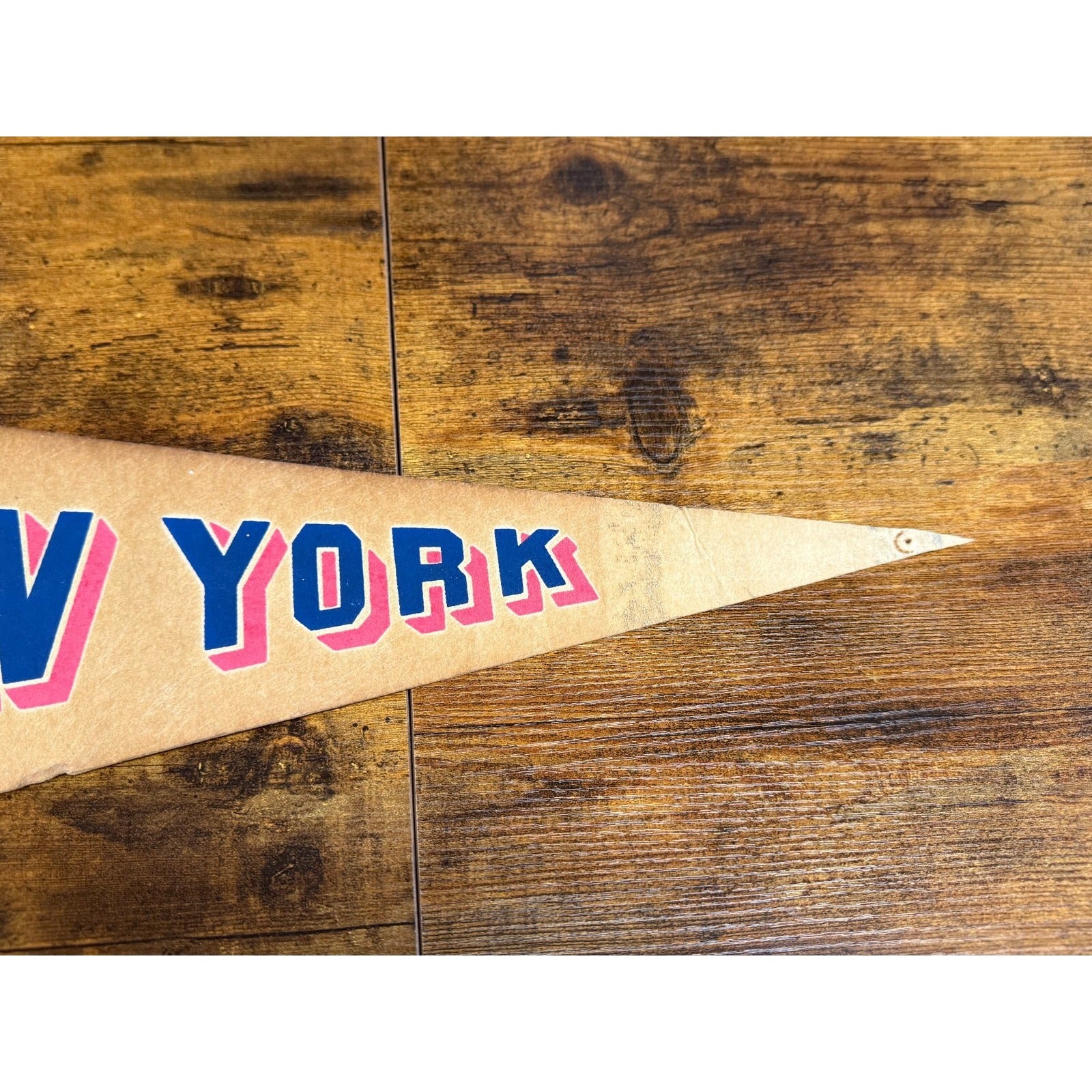 Vintage MLB New York Yankees pennant aged