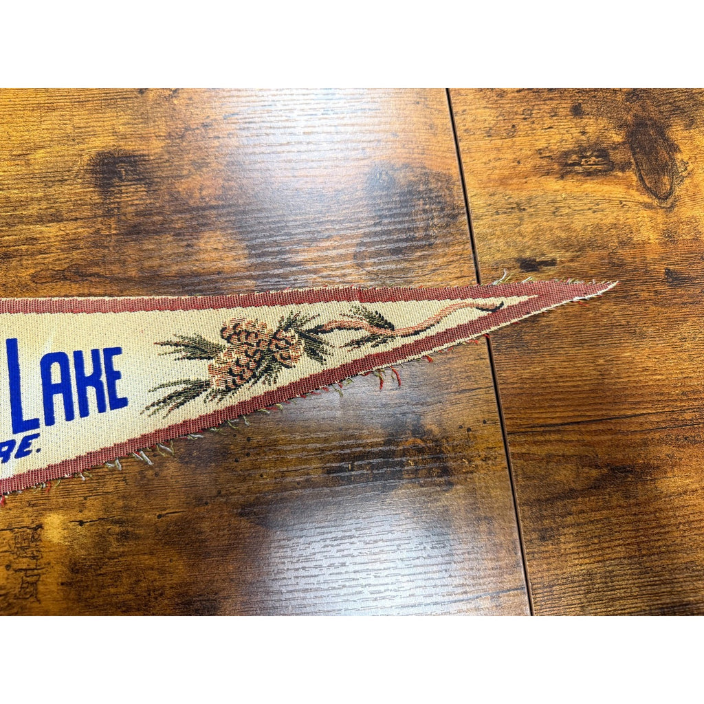 Vintage Crater Lake Oregon Souvenir Pennant Banner Flag