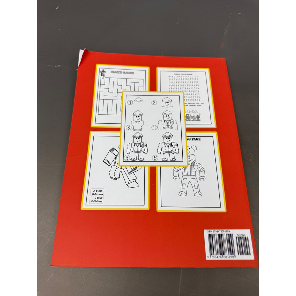 Roblox 3-In-1 Activity Book For Kids With Mazes Coloring Puzzles & Drawing Games 70+ Pages Paperback