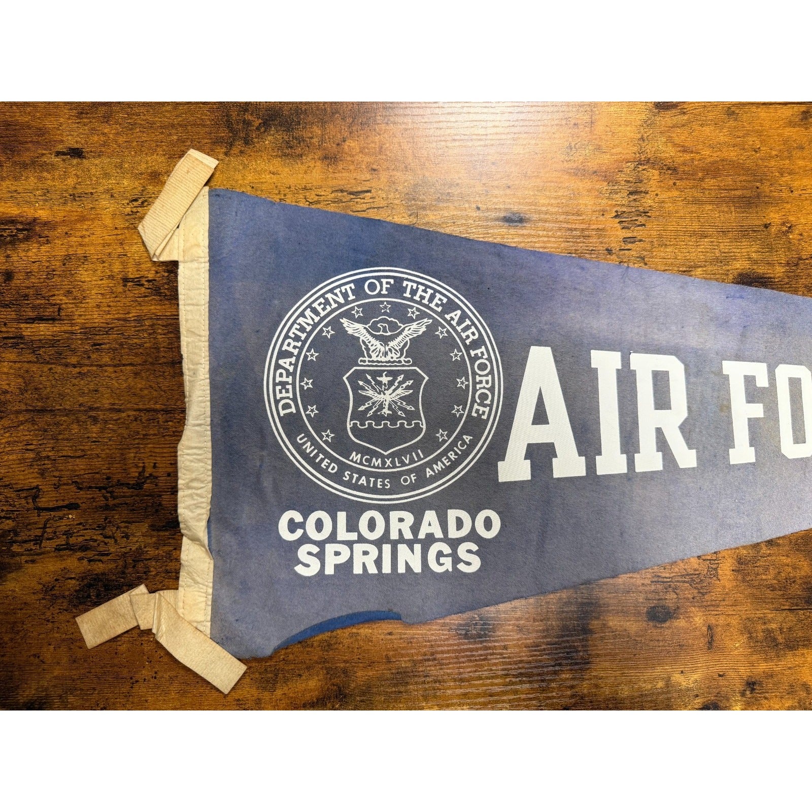 Vintage Air Force Academy 30 Inch Pennant Colorado Springs Old Military