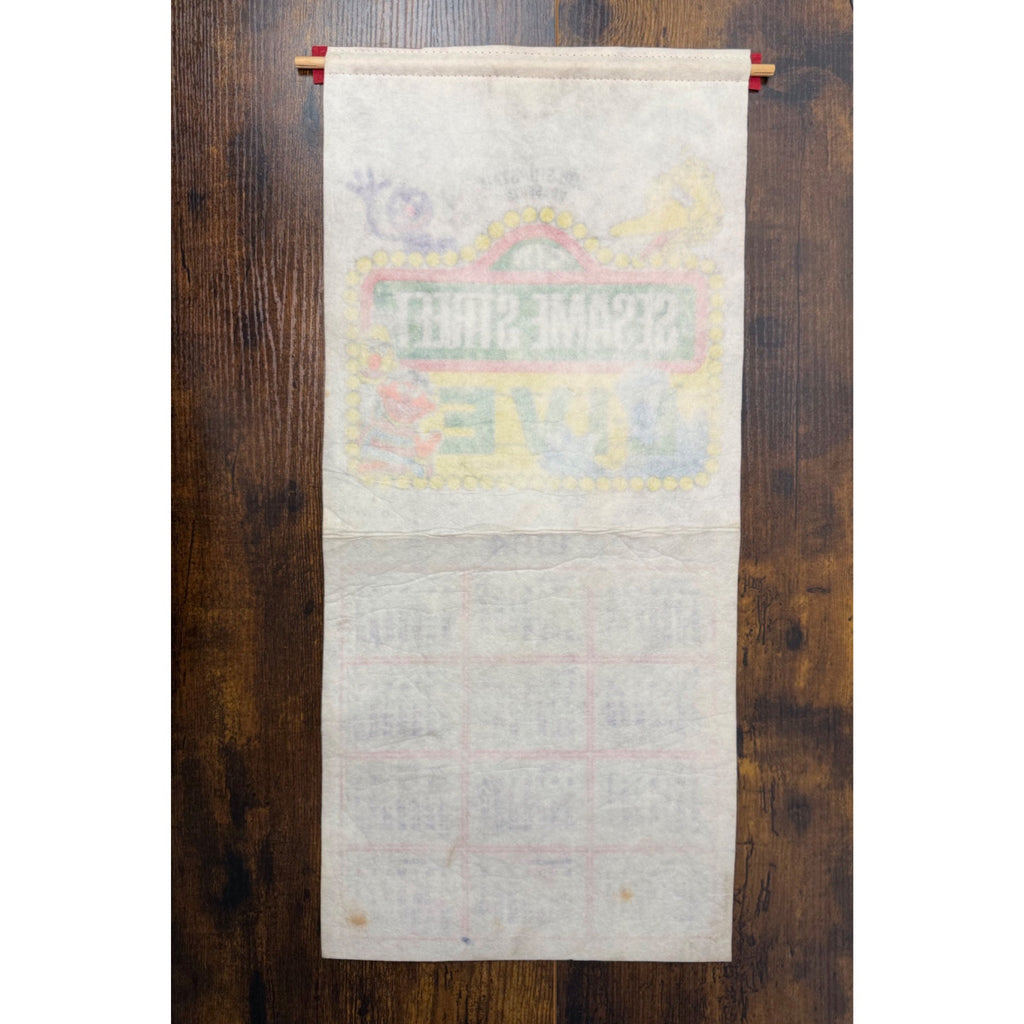 Sesame Street Live 1984 Fabric Wall Calendar With Big Bird Cookie Monster & More