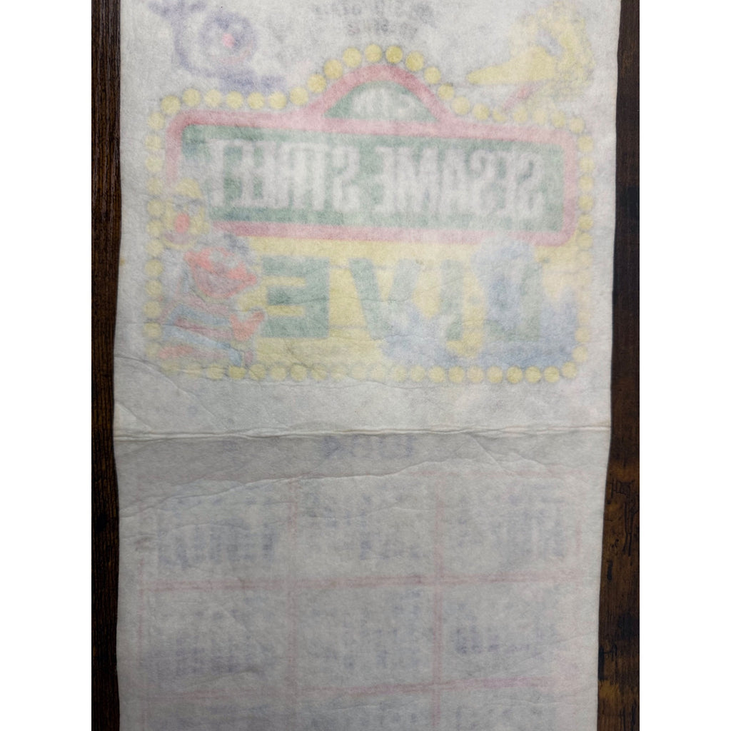 Sesame Street Live 1984 Fabric Wall Calendar With Big Bird Cookie Monster & More