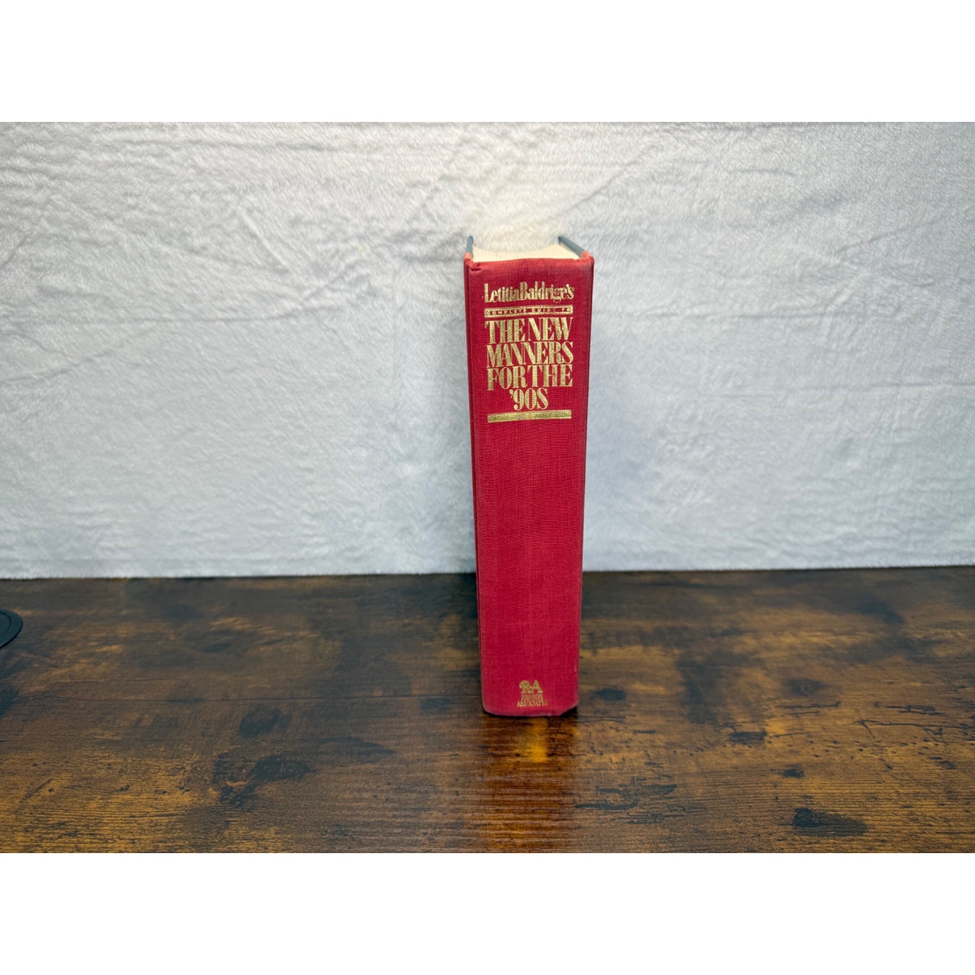Letitia Baldriges New Manners For The 90s Hardcover Book Red & Blue Binding 1990