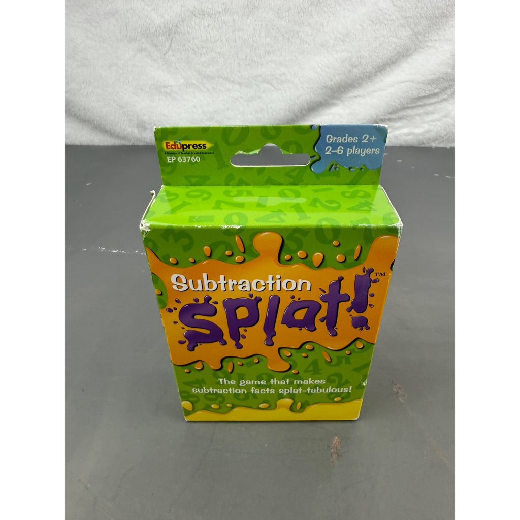 Subtraction Splat! Card Game Grades 2+ Educational Math Practice By Edupress