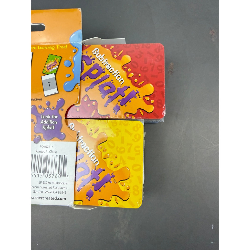 Subtraction Splat! Card Game Grades 2+ Educational Math Practice By Edupress