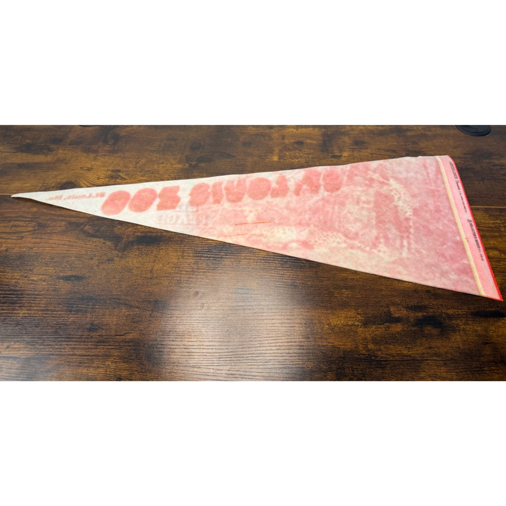 Vintage St. Louis Zoo Pennant With Cheetah Design Felt St. Louis MO Souvenir