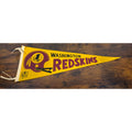 Vintage Washington Redskins NFL Felt Pennant With Helmet Logo - Yellow & Burgundy - Collectible Sports Memorabilia