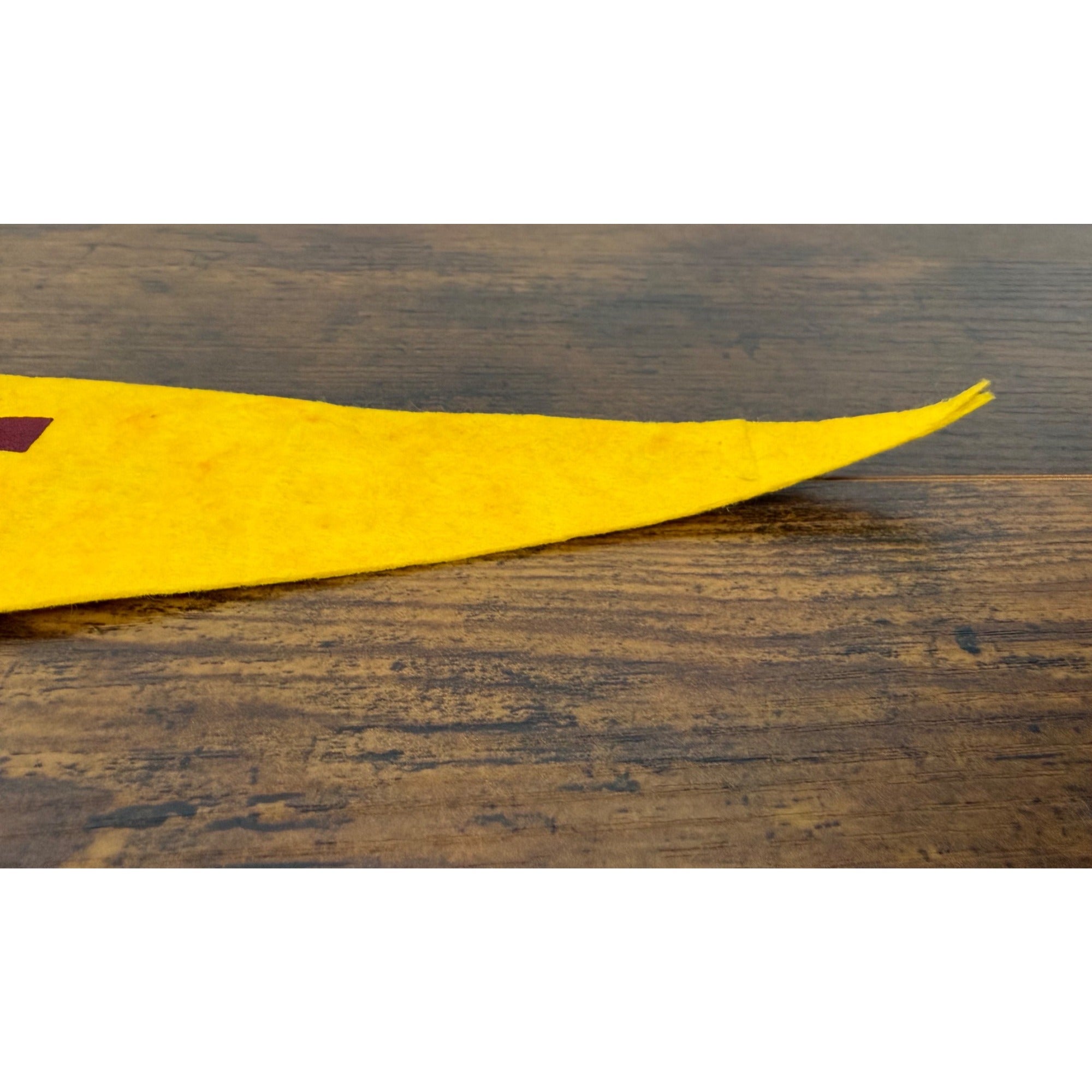 Vintage Washington Redskins NFL Felt Pennant With Helmet Logo - Yellow & Burgundy - Collectible Sports Memorabilia
