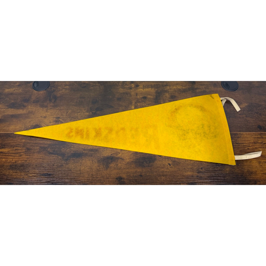 Vintage Washington Redskins NFL Felt Pennant With Helmet Logo - Yellow & Burgundy - Collectible Sports Memorabilia