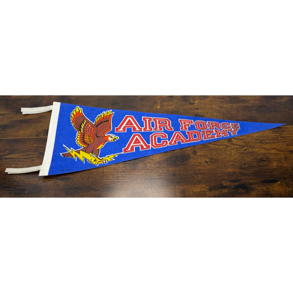 Vintage Air Force Academy Pennant With Eagle Graphic & Lightning Bolt