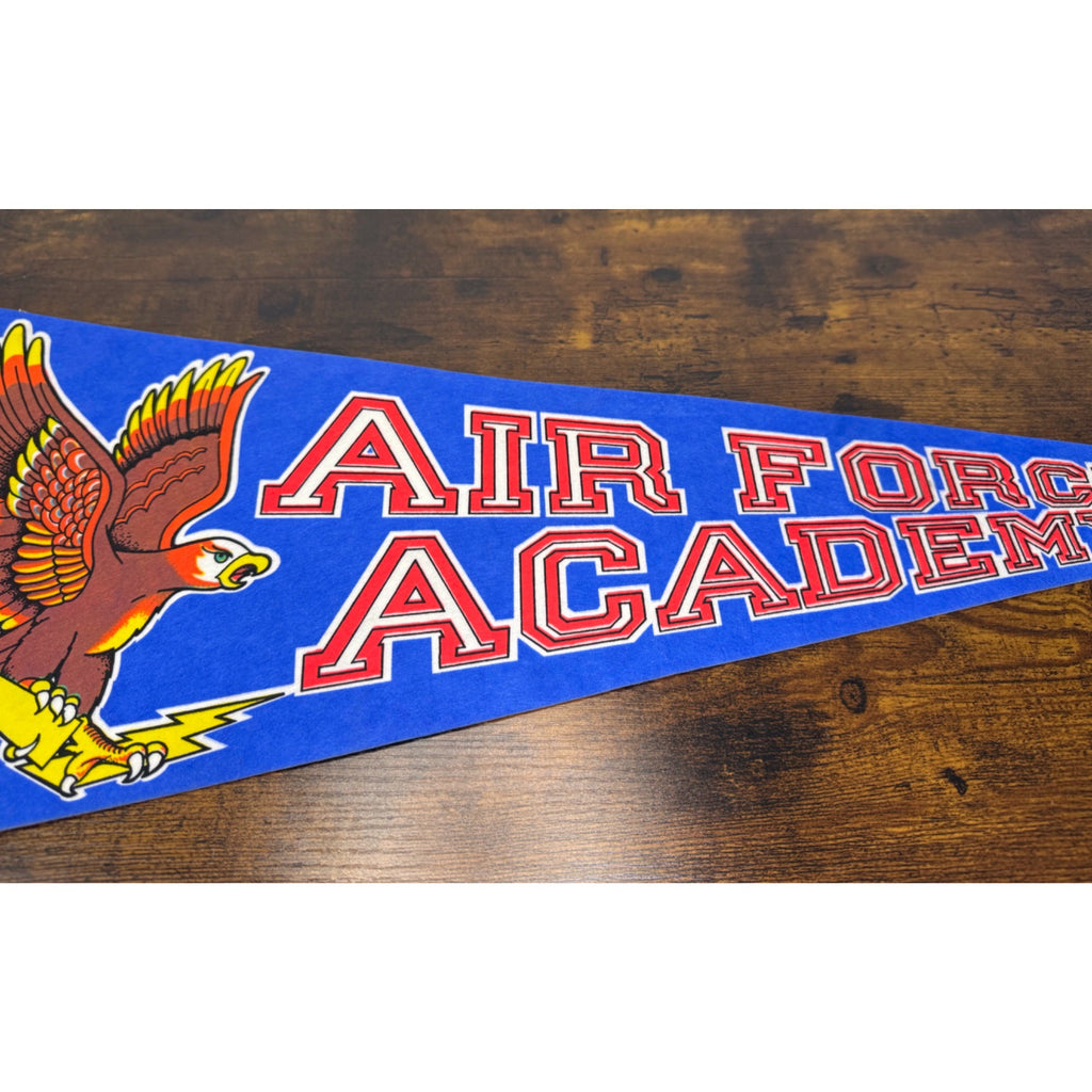 Vintage Air Force Academy Pennant With Eagle Graphic & Lightning Bolt