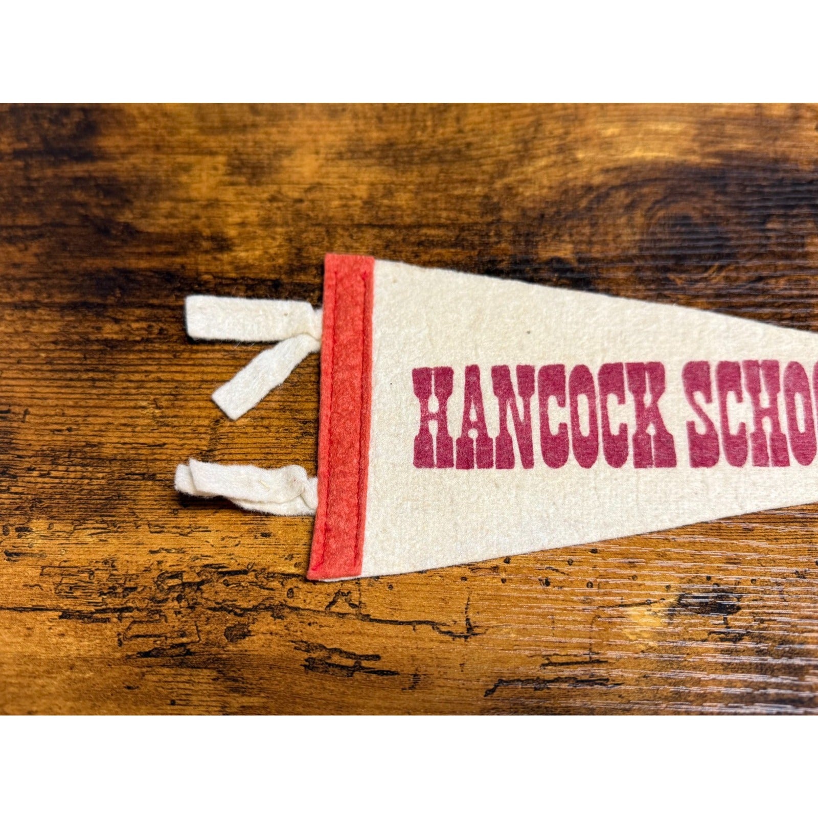 Vintage Hancock School pennant