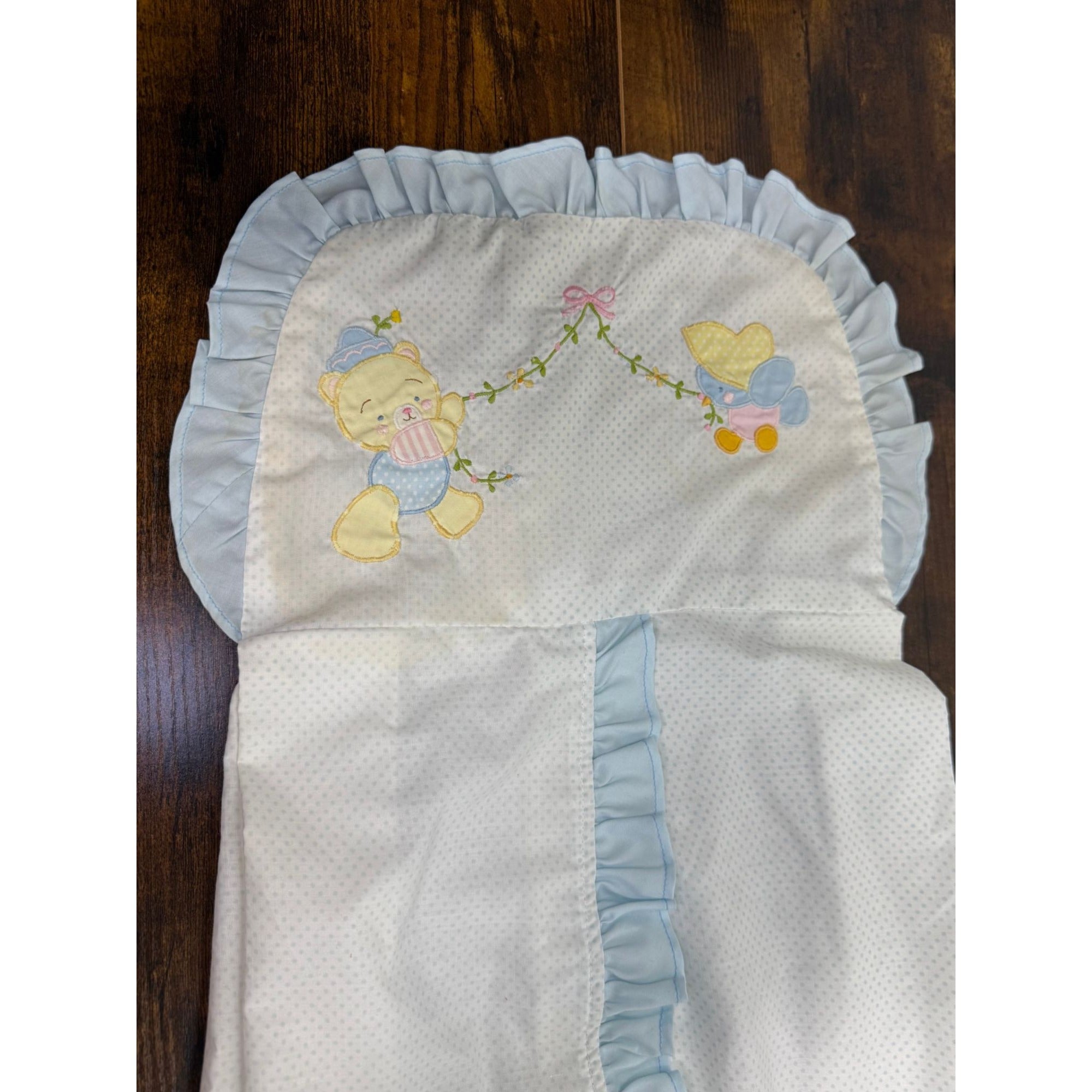 Vintage House of Hatten baby diaper hanger bear embroidery Nursery Decor
