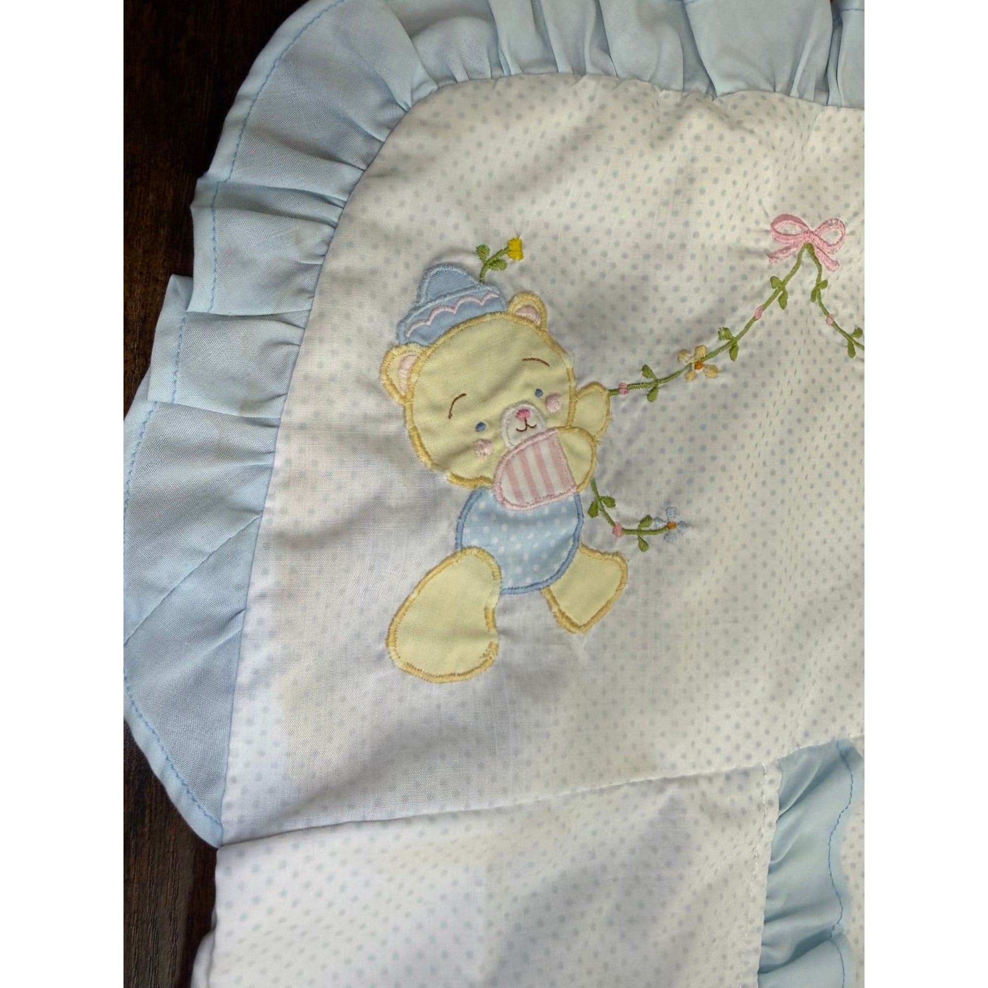 Vintage House of Hatten baby diaper hanger bear embroidery Nursery Decor