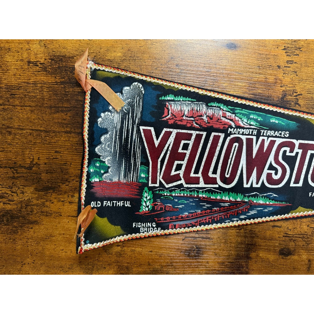 Vintage Yellowstone Park pennant Made in Japan