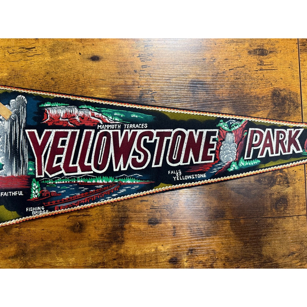 Vintage Yellowstone Park pennant Made in Japan