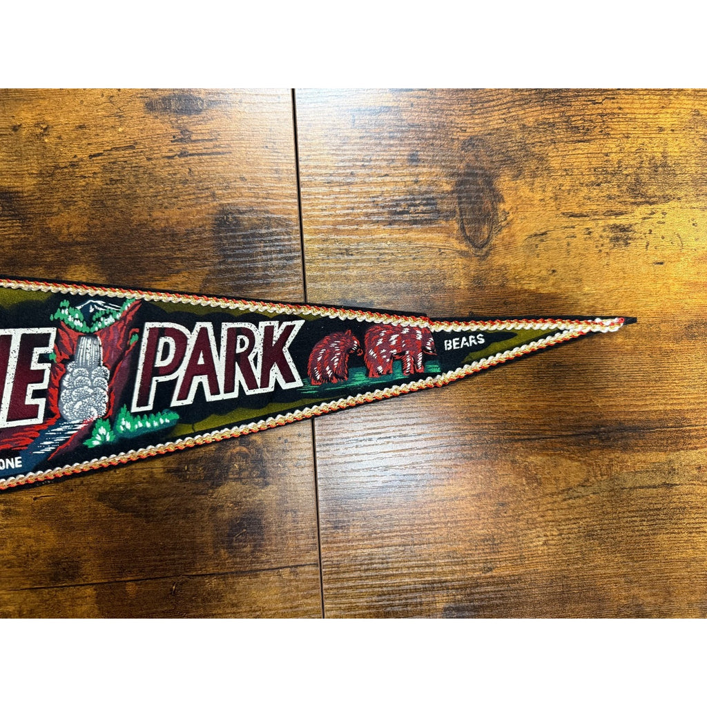 Vintage Yellowstone Park pennant Made in Japan