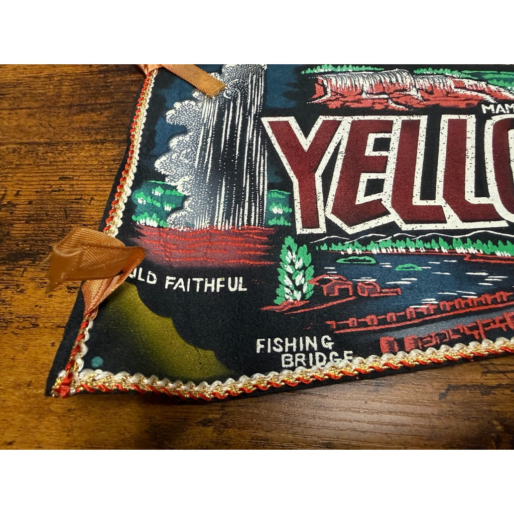 Vintage Yellowstone Park pennant Made in Japan