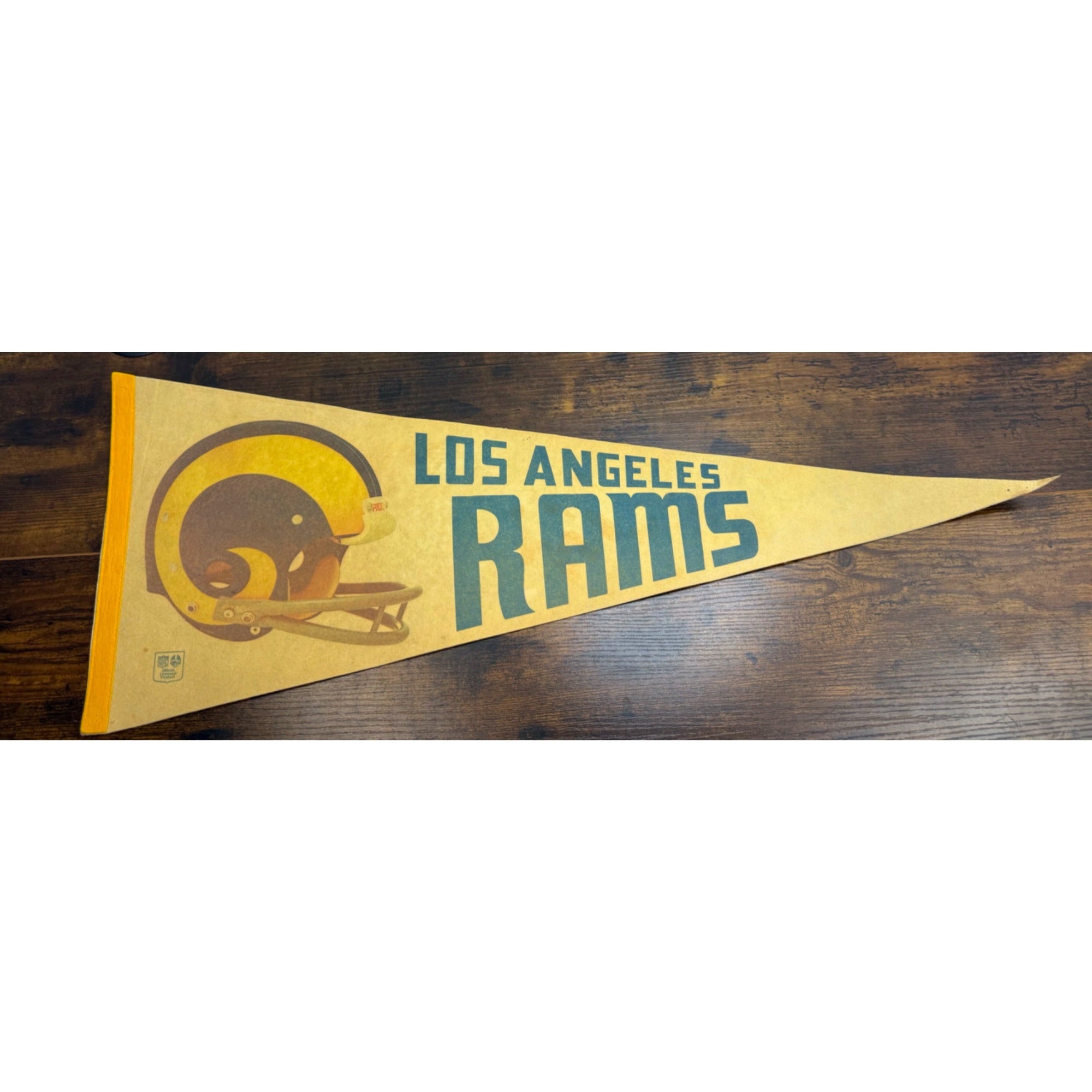 Vintage Los Angeles Rams NFL Pennant With Helmet Graphic 30 inches