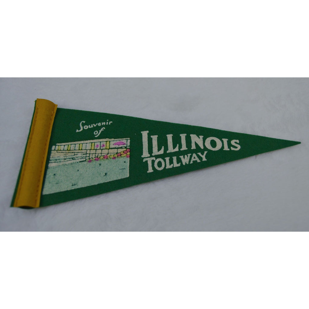 Vintage Souvenir of Illinois Tollway pennant