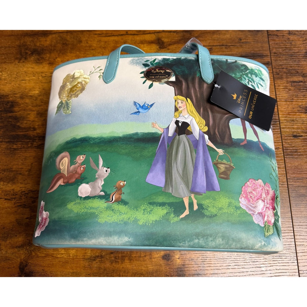 NEW Disney Sleeping beauty hand bag with matching Maleficent change purse