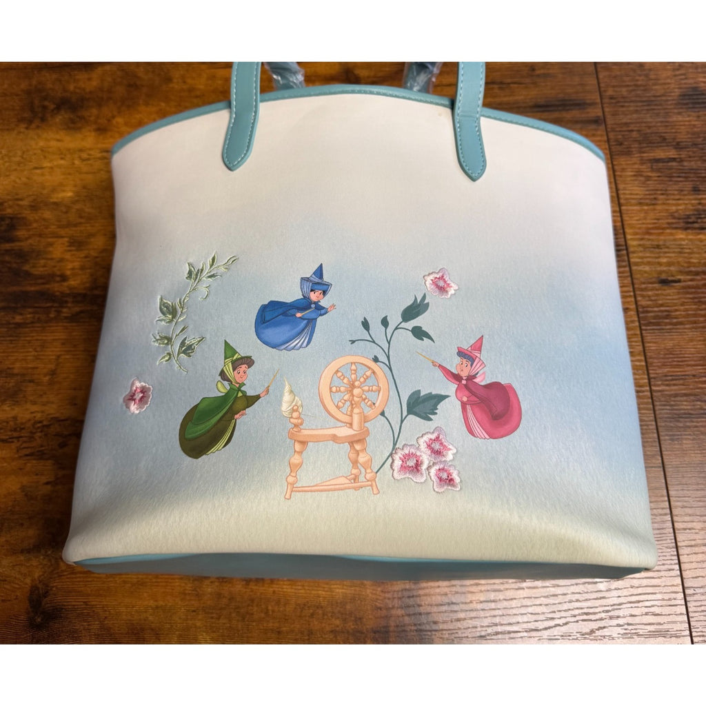 NEW Disney Sleeping beauty hand bag with matching Maleficent change purse
