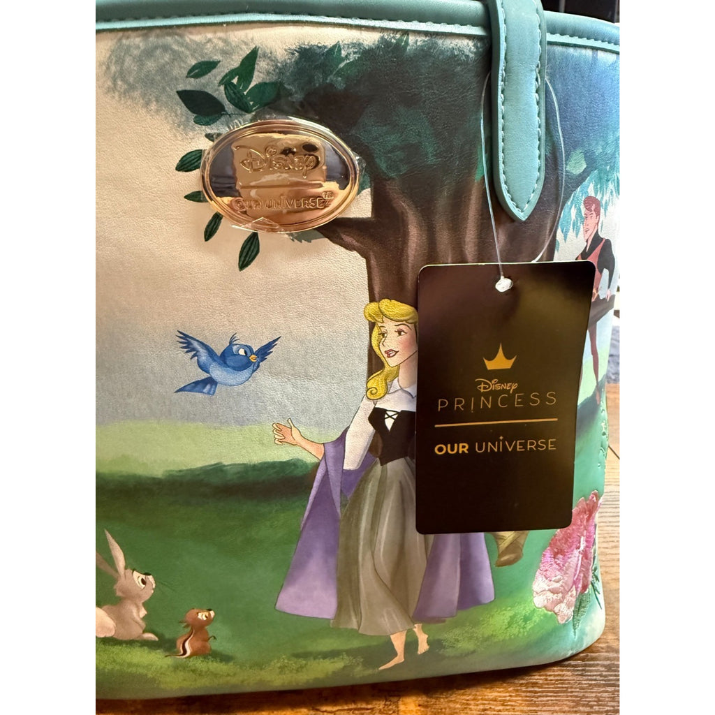 NEW Disney Sleeping beauty hand bag with matching Maleficent change purse
