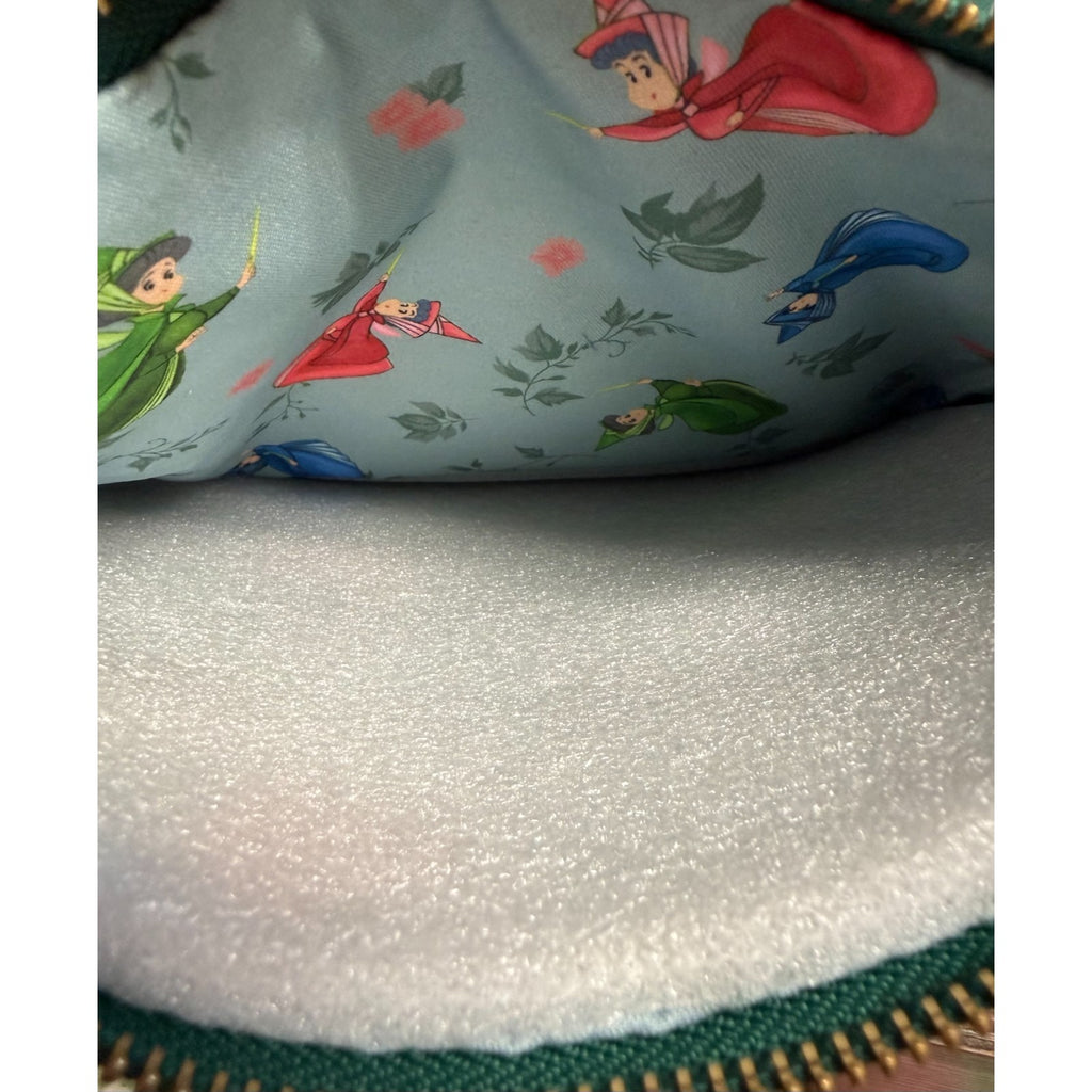 NEW Disney Sleeping beauty hand bag with matching Maleficent change purse