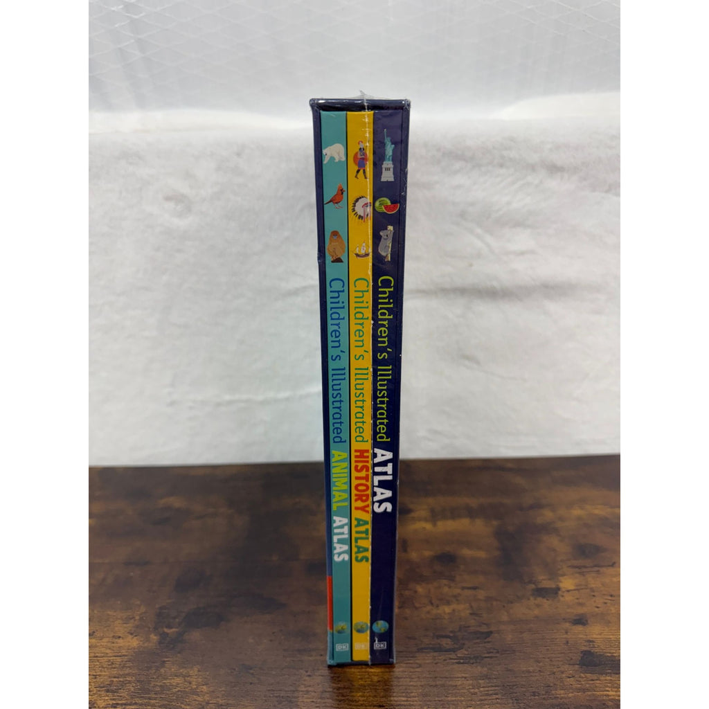 Childrens Illustrated Atlas Collection By DK - 3 Books & 3D Paper Builds