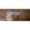 Vintage Expo 67 Montreal Canada Felt Pennant With Pavilion Graphics