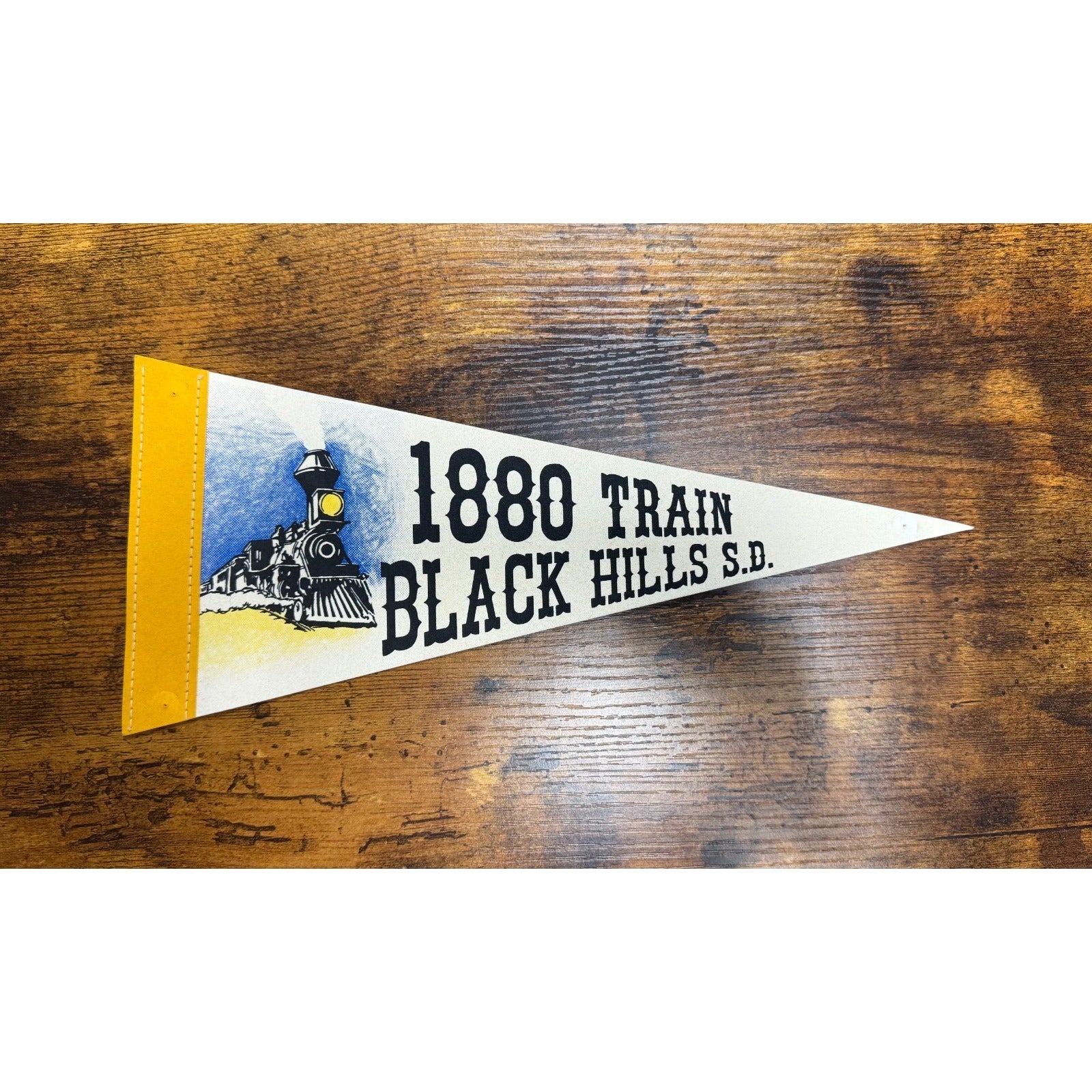 Vintage 1880 Train Black Hills, S.D. pennant