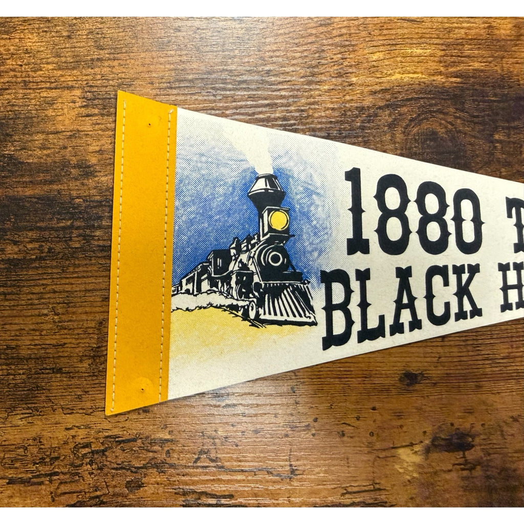 Vintage 1880 Train Black Hills, S.D. pennant