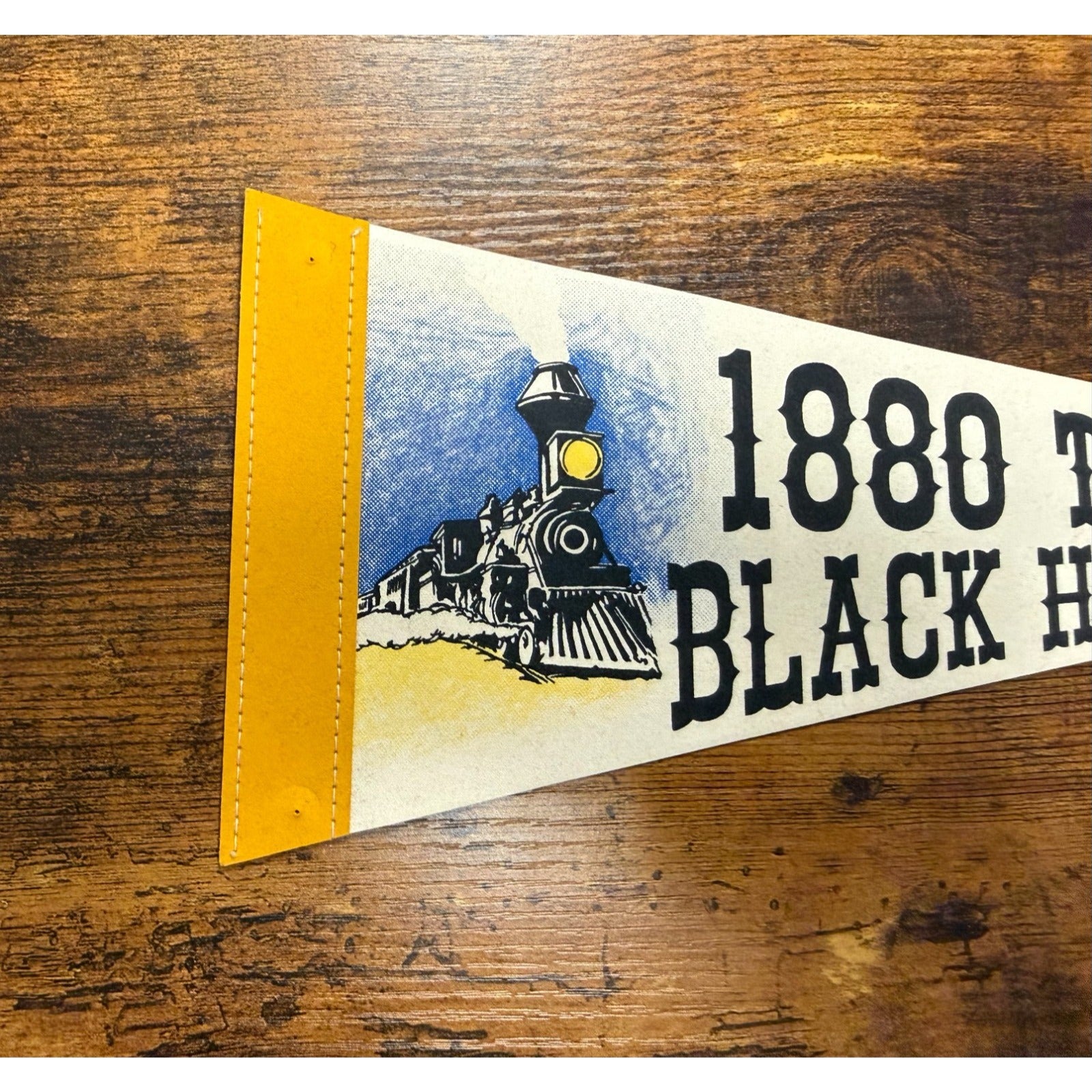 Vintage 1880 Train Black Hills, S.D. pennant
