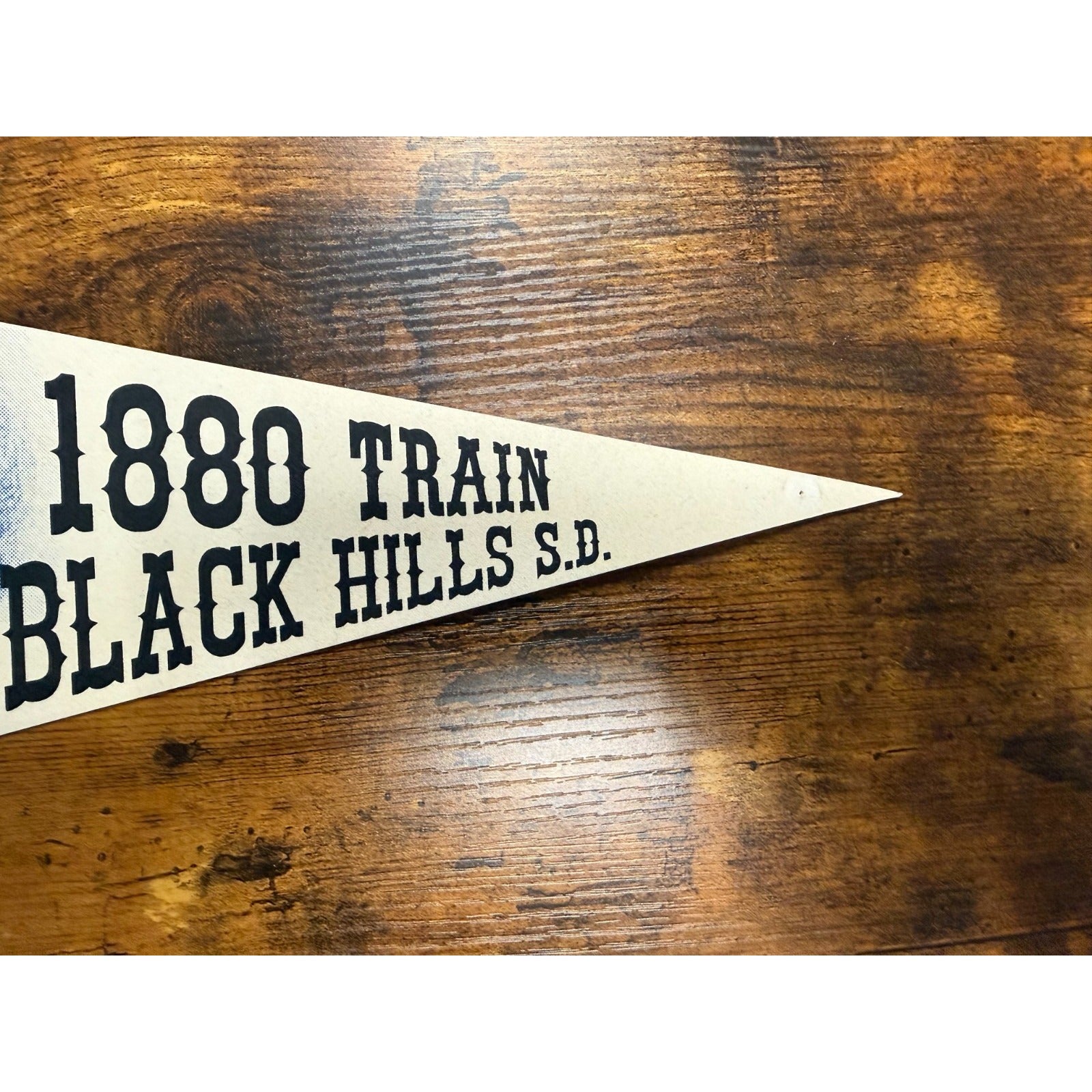 Vintage 1880 Train Black Hills, S.D. pennant