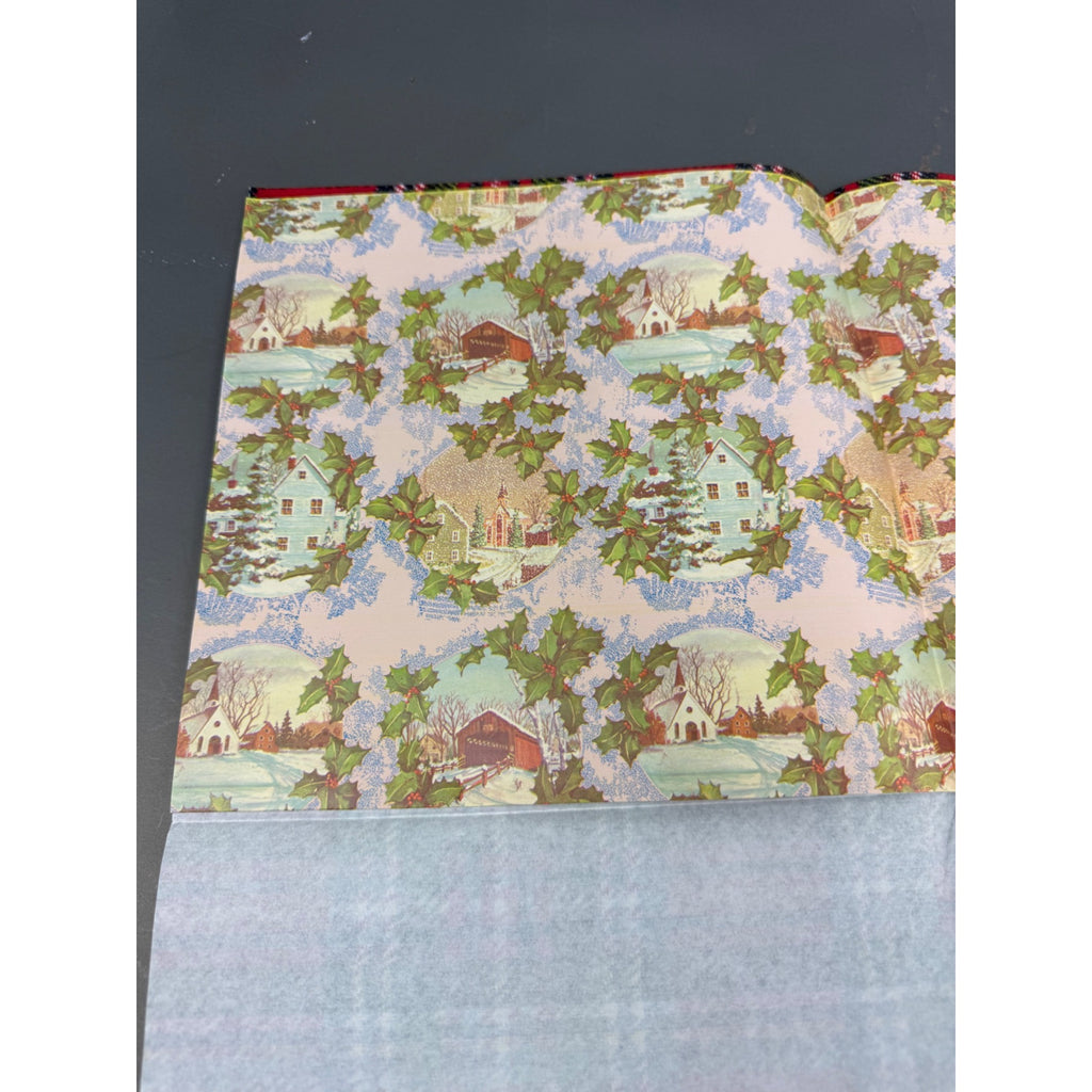 Set Of 7 Vintage Christmas Plaid Christmas wrapping paper
