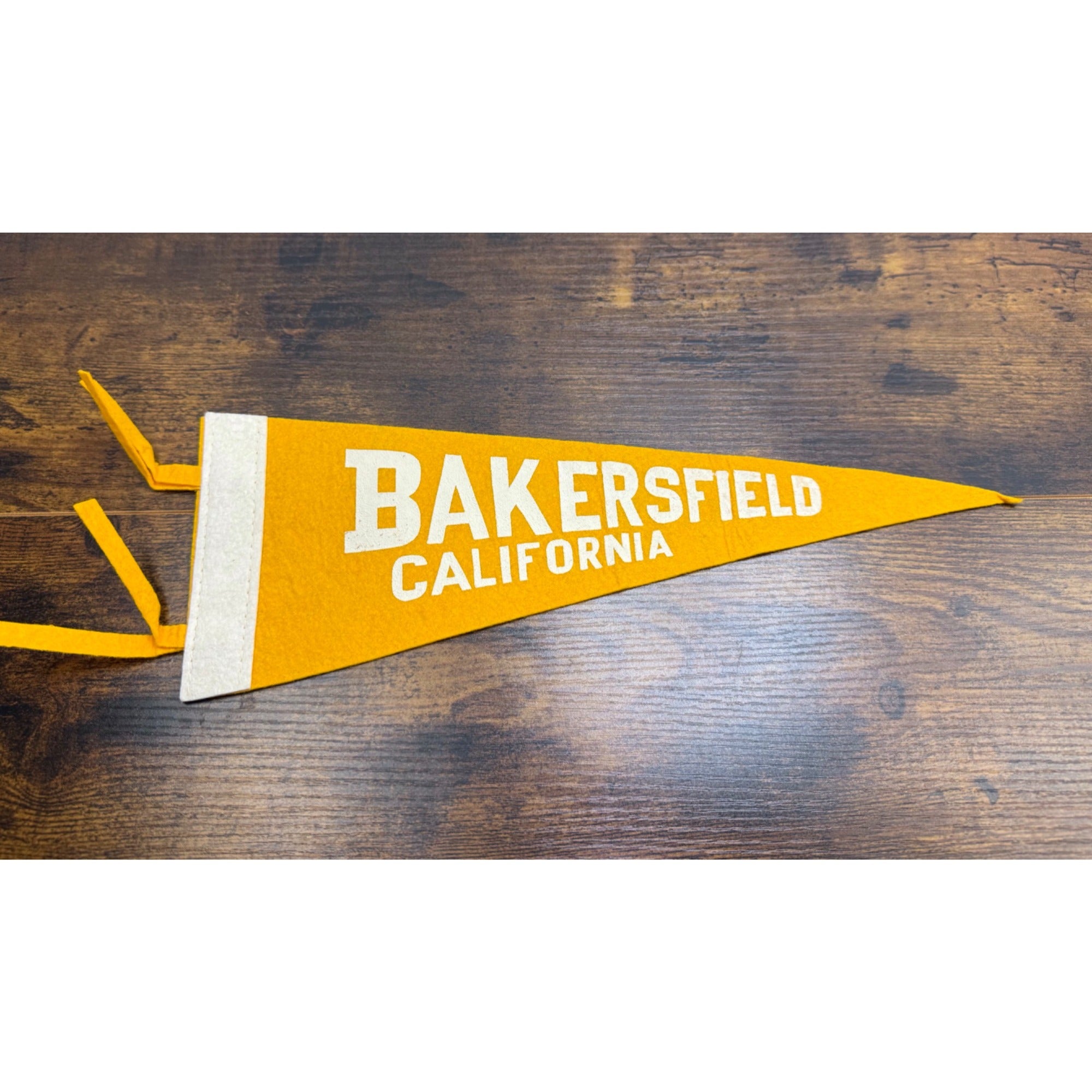 Vintage Bakersfield California Felt Pennant Flag - 13.5 inches