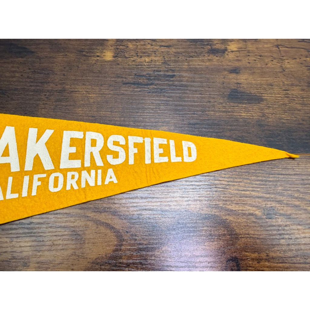 Vintage Bakersfield California Felt Pennant Flag - 13.5 inches