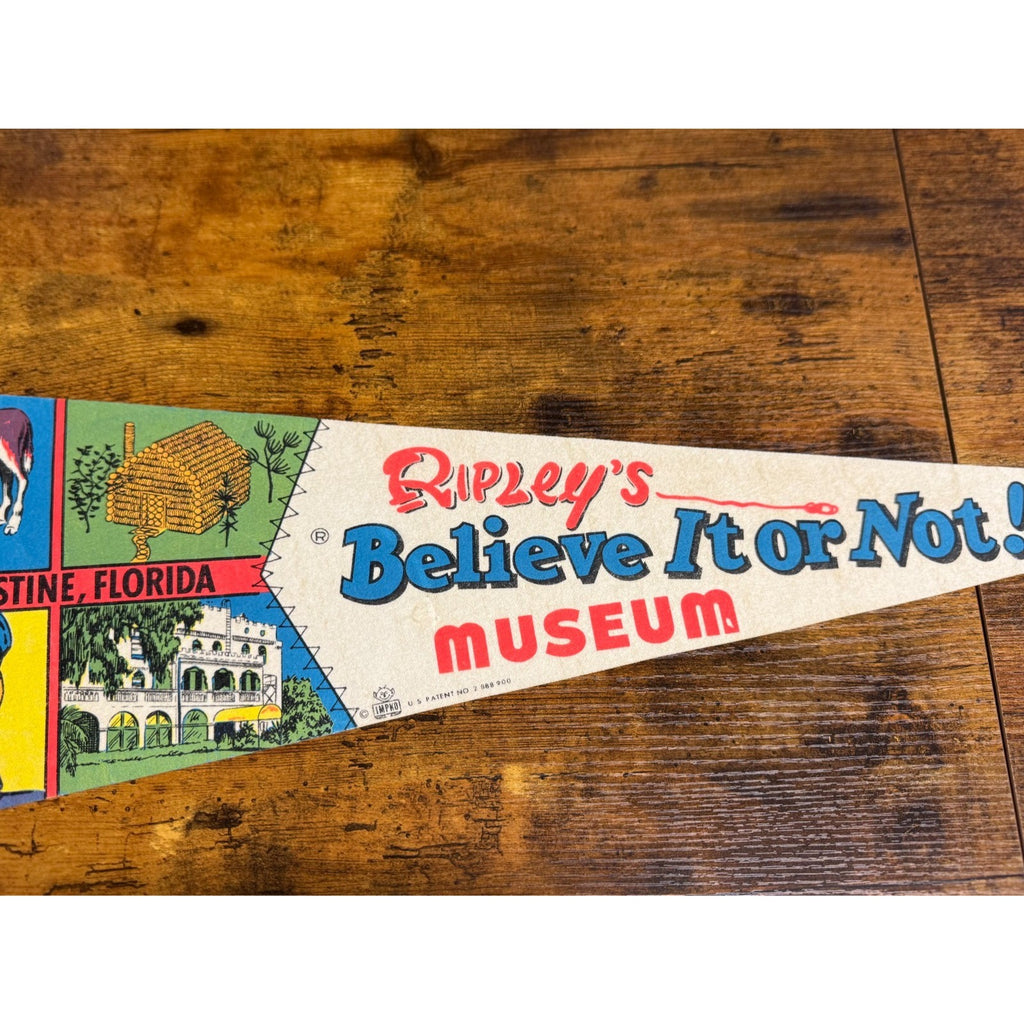 Vintage Ripley's Believe it or Not! St. Augustine, Florida pennant