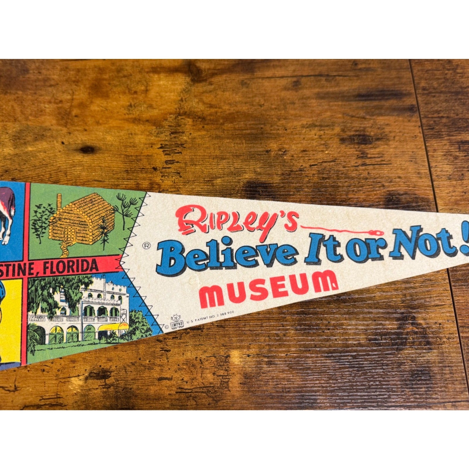 Vintage Ripley's Believe it or Not! St. Augustine, Florida pennant