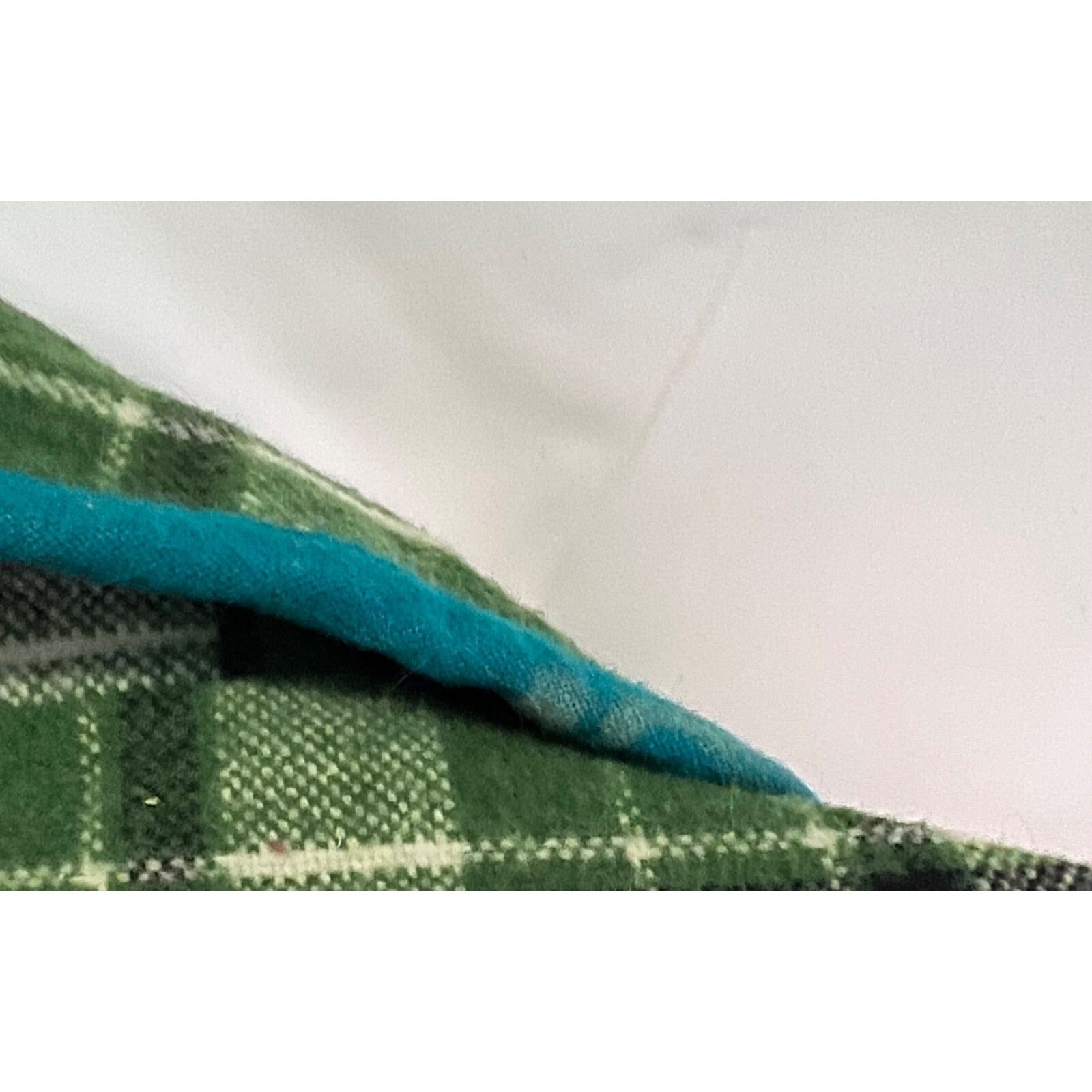 Tabitha green plaid 3/4 sleeve wool blend blazer jacket size Small