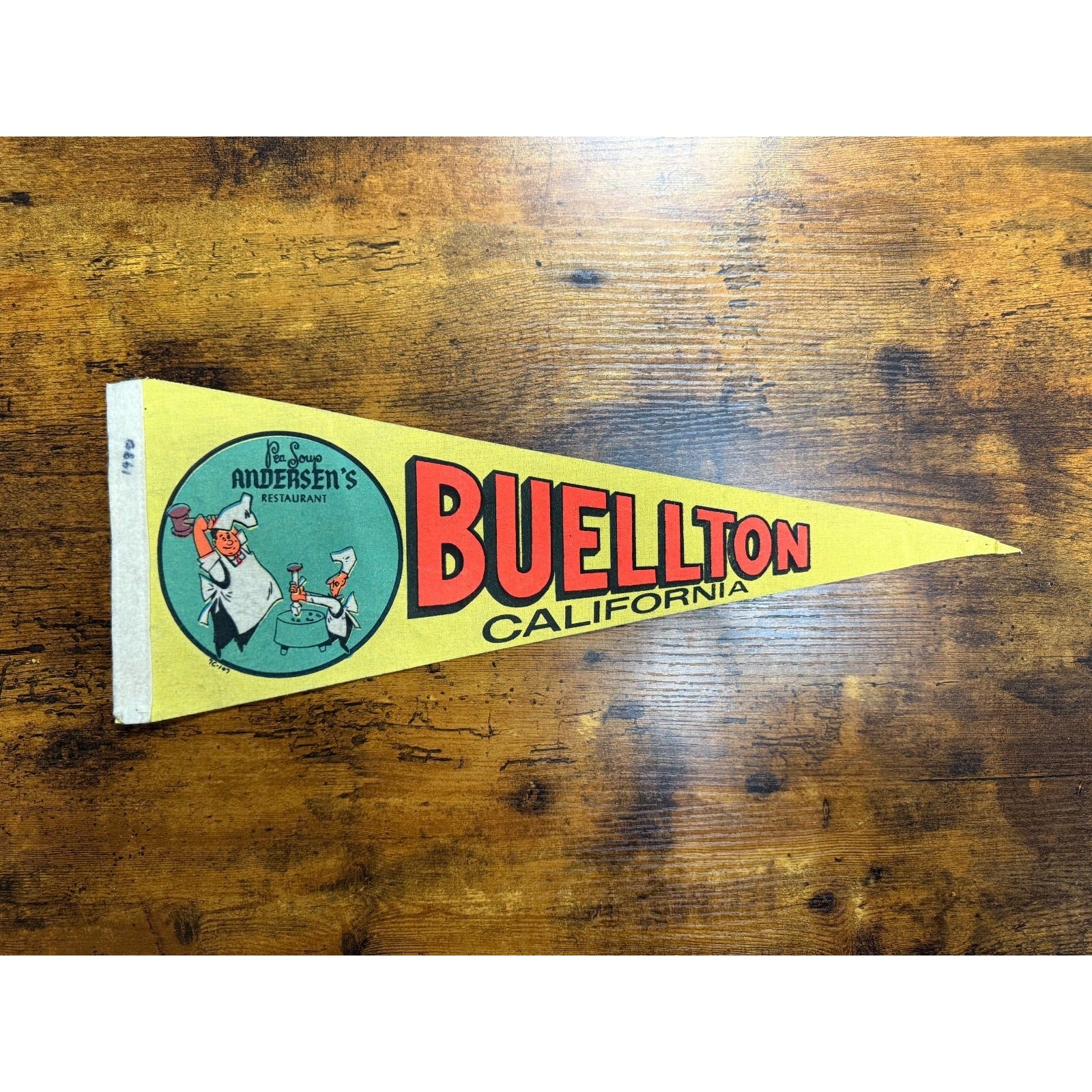 Vintage Buellton, California pennant Andersen's Restaurant