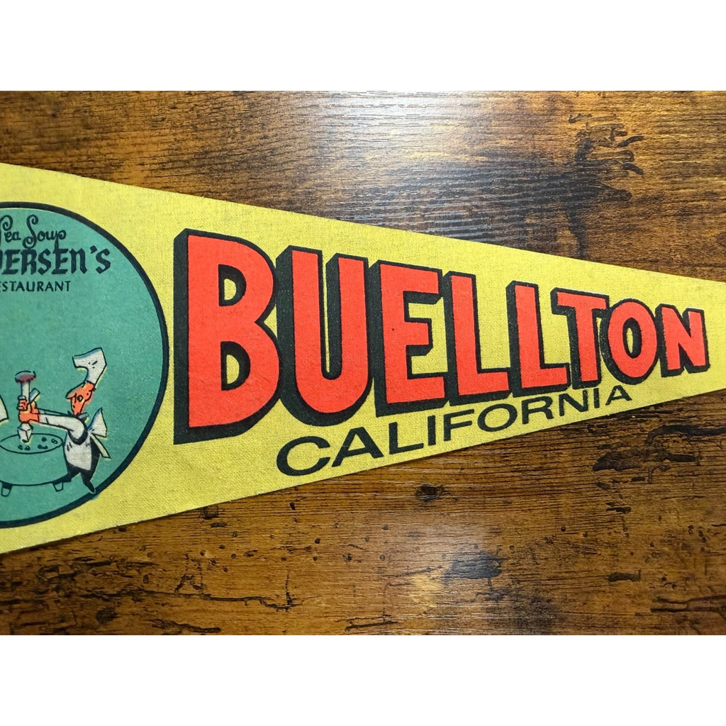 Vintage Buellton, California pennant Andersen's Restaurant