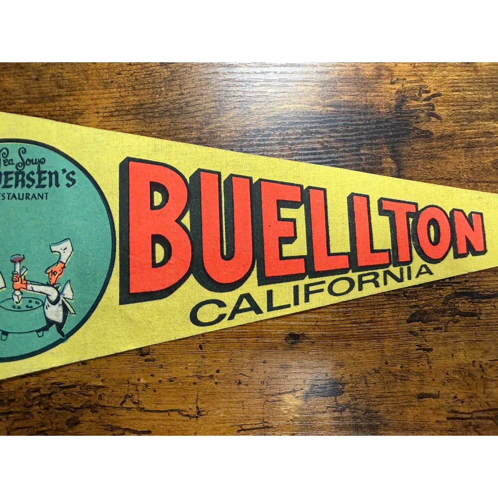 Vintage Buellton, California pennant Andersen's Restaurant